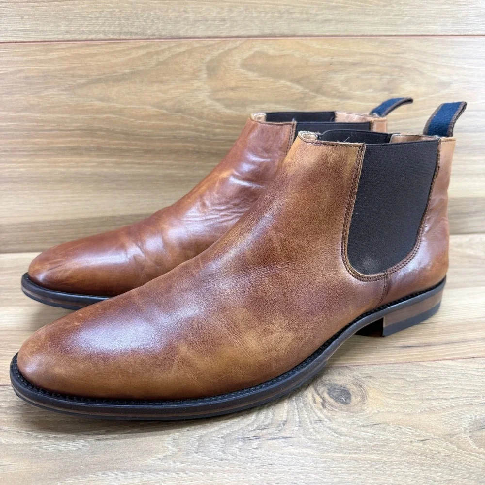 Rodd & Gunn Nicholls Street Chelsea Boot Mens 12 EU 45 Cognac Leather Casual
